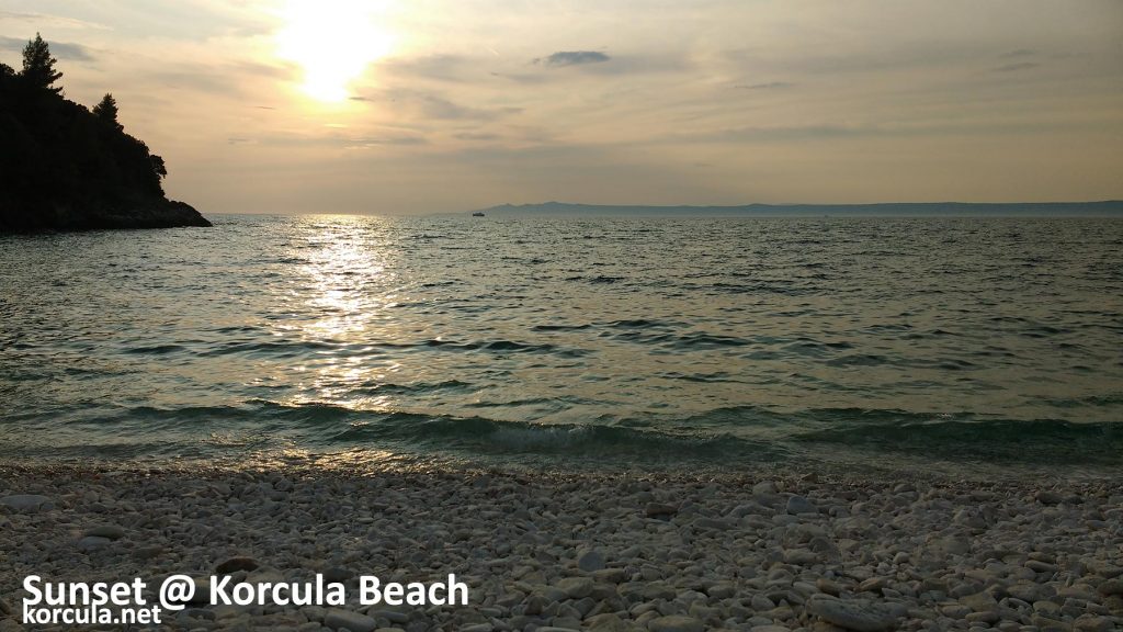 Sunset on the secluded beach @ Korcula island