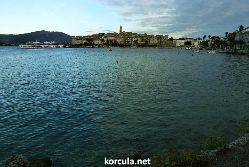 Panorama of the old town from the west side of the bay from Put Svetog Nikole street