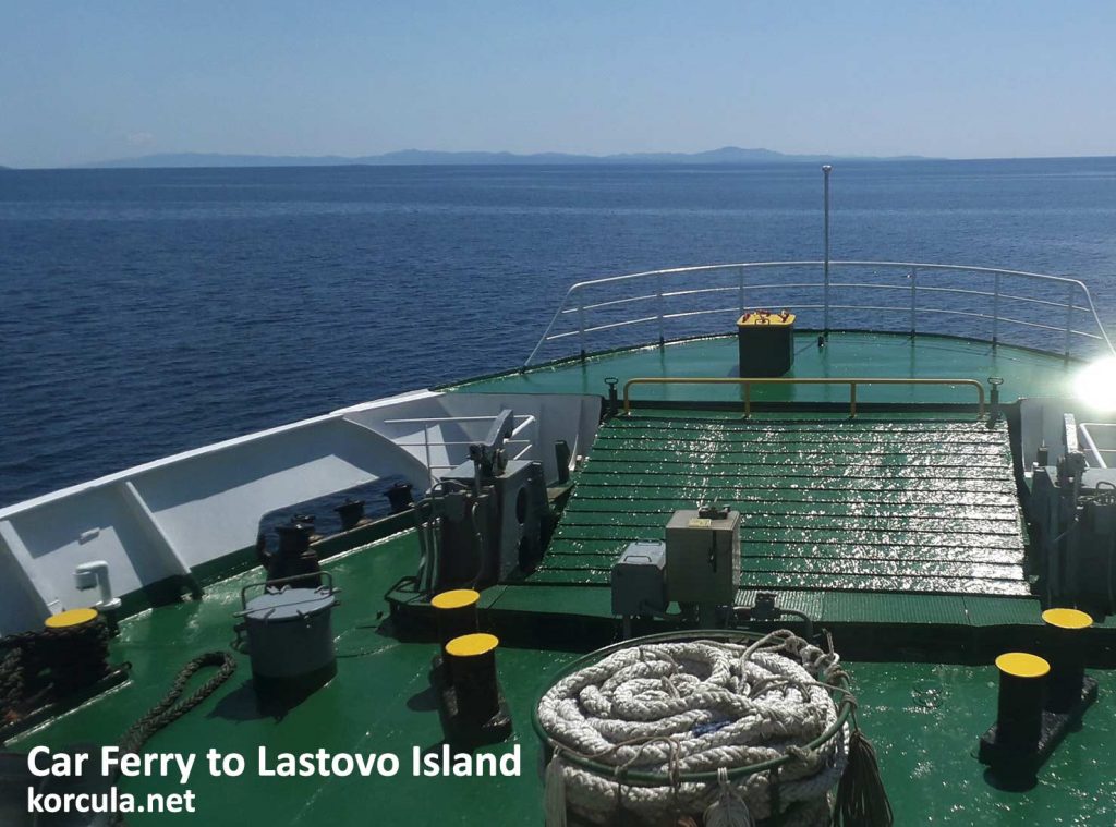 Car ferry sailing to Lastovo island