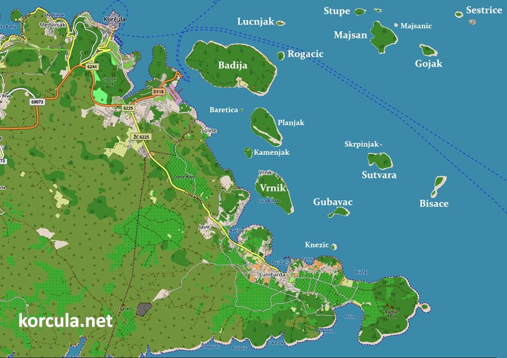  Map of the archipelago with names of all islets.