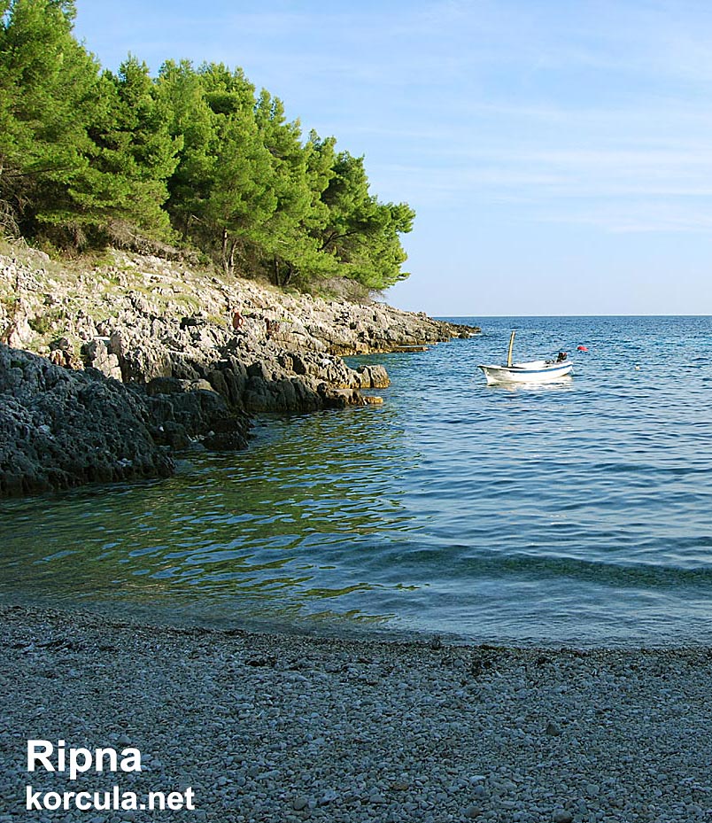 pebbles in Ripna, Korcula 
