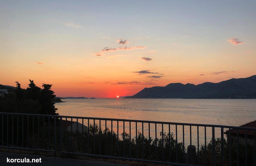 sunset views in korcula