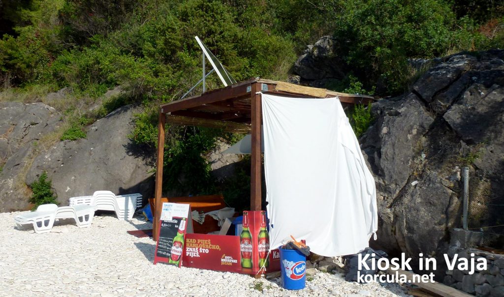 Small, makeshift kiosk for drink, snacks & ice cream @ Vaja beach